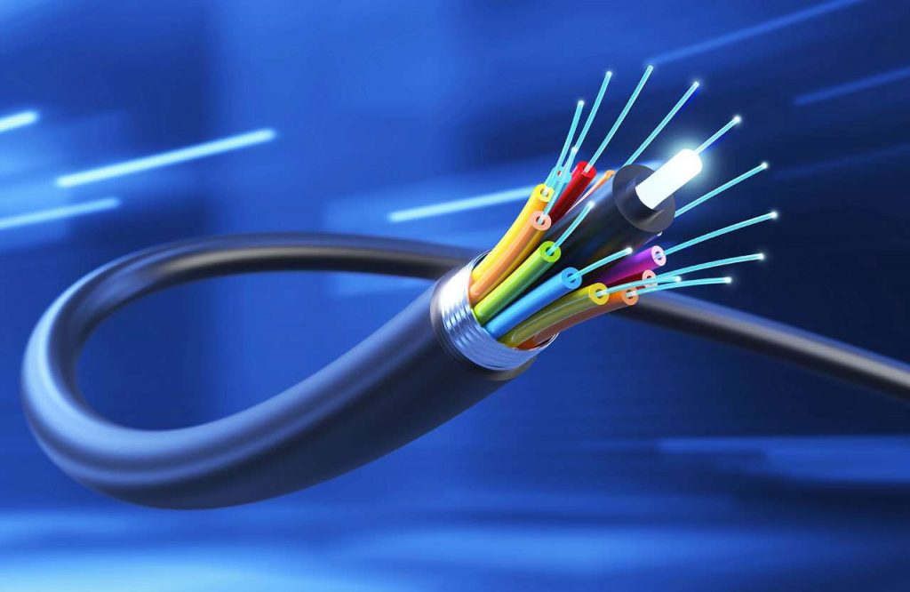 Cross section of Fiber Optic cable