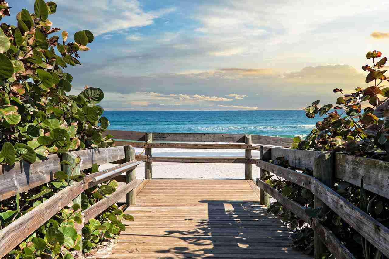 Photo of beach boardwalk in Melbourne Florida