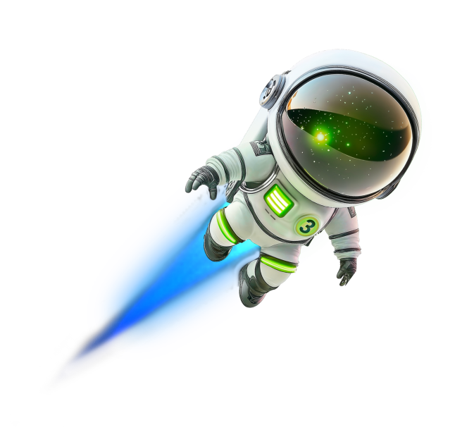 Wire3 Astronaut with jetpack